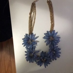 Zara Blue flower jewel necklace